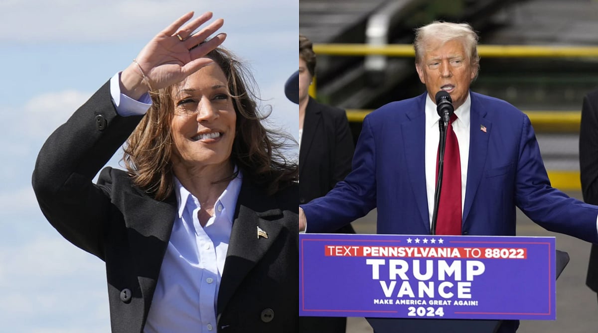 AP : Kamala Harris and Donald Trump